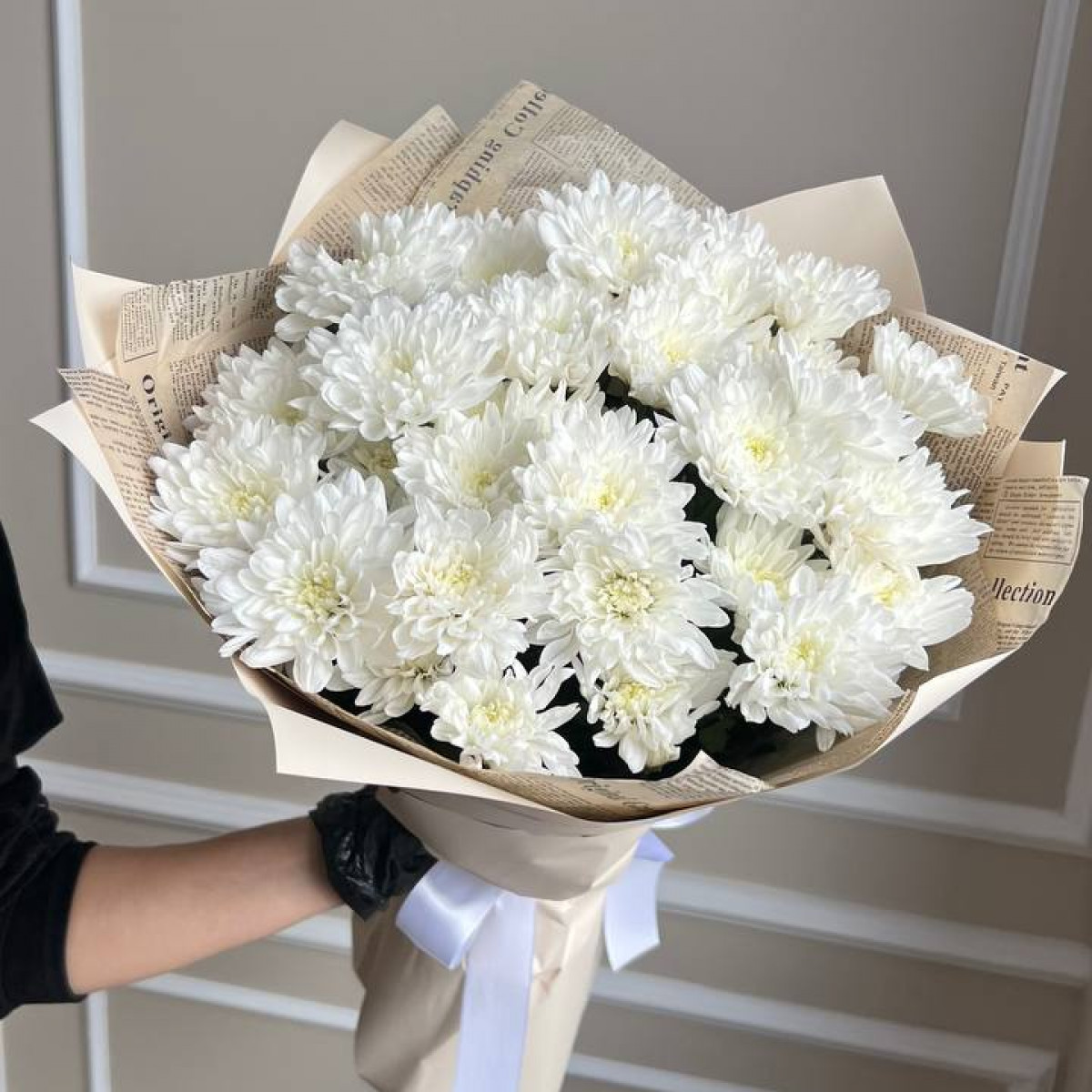 Моно букет из хризантем (предзаказ)       