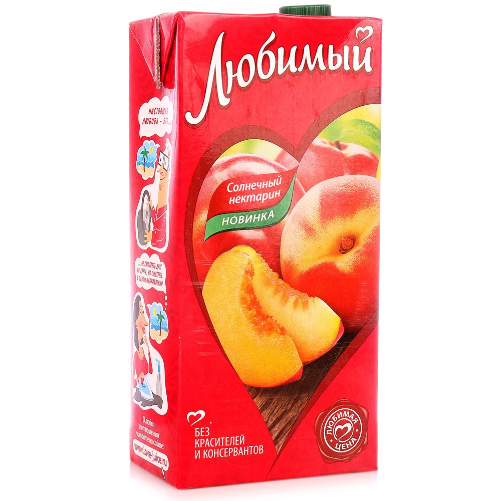 Сок любимый солнечный нектарм 1л