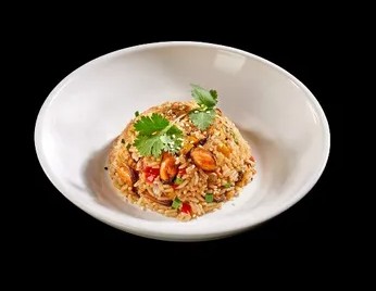 Японский рис с мидиями и овощами