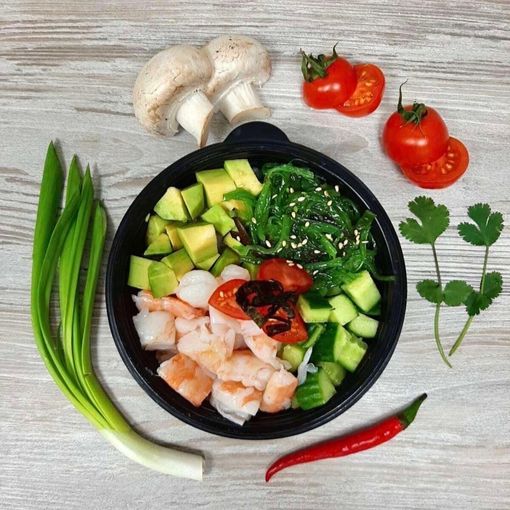 Боул с креветками