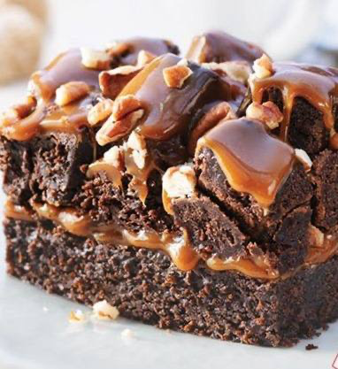 Брауни с карамелью