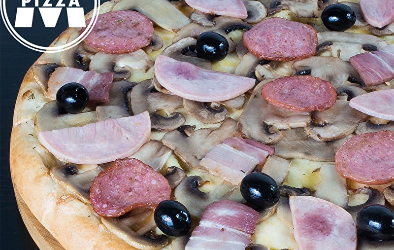 МПицца С МЯСОМ И ГРИБАМИ (Голливуд) 28см