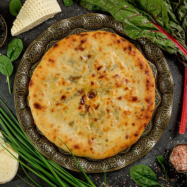 Осетинский пирог с сыром и зеленью