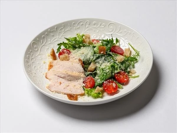 Салат с цыпленком и руколой