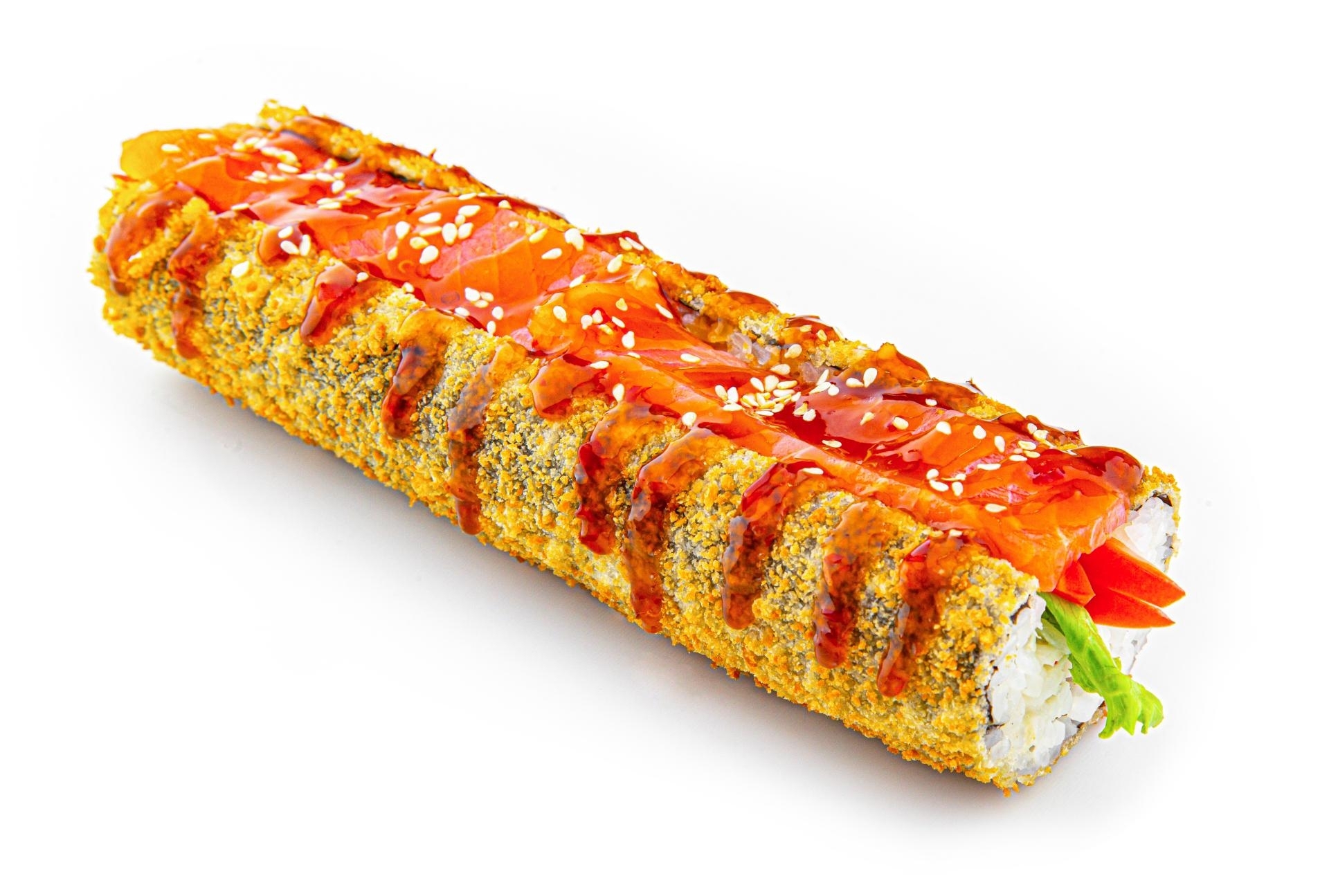 Роллдог с лососем