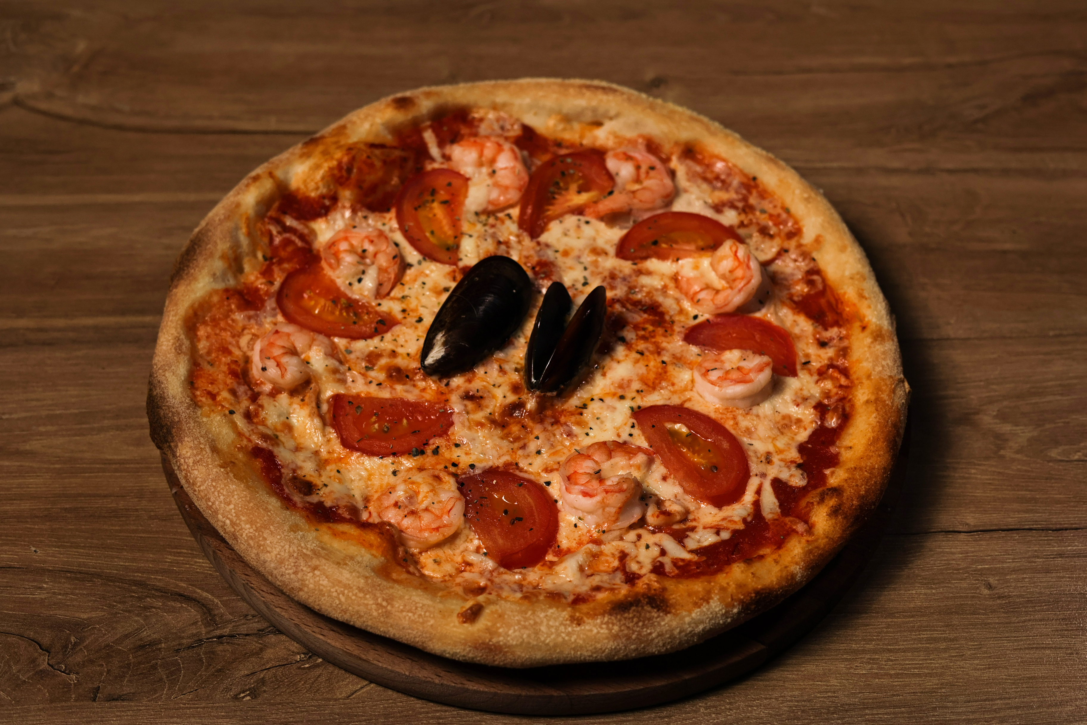 Пицца с морепродуктами