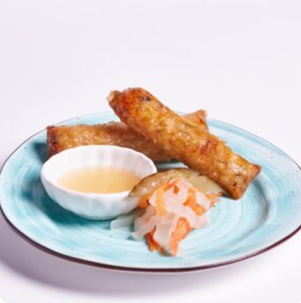 Хрустящие спринг роллы с курицей