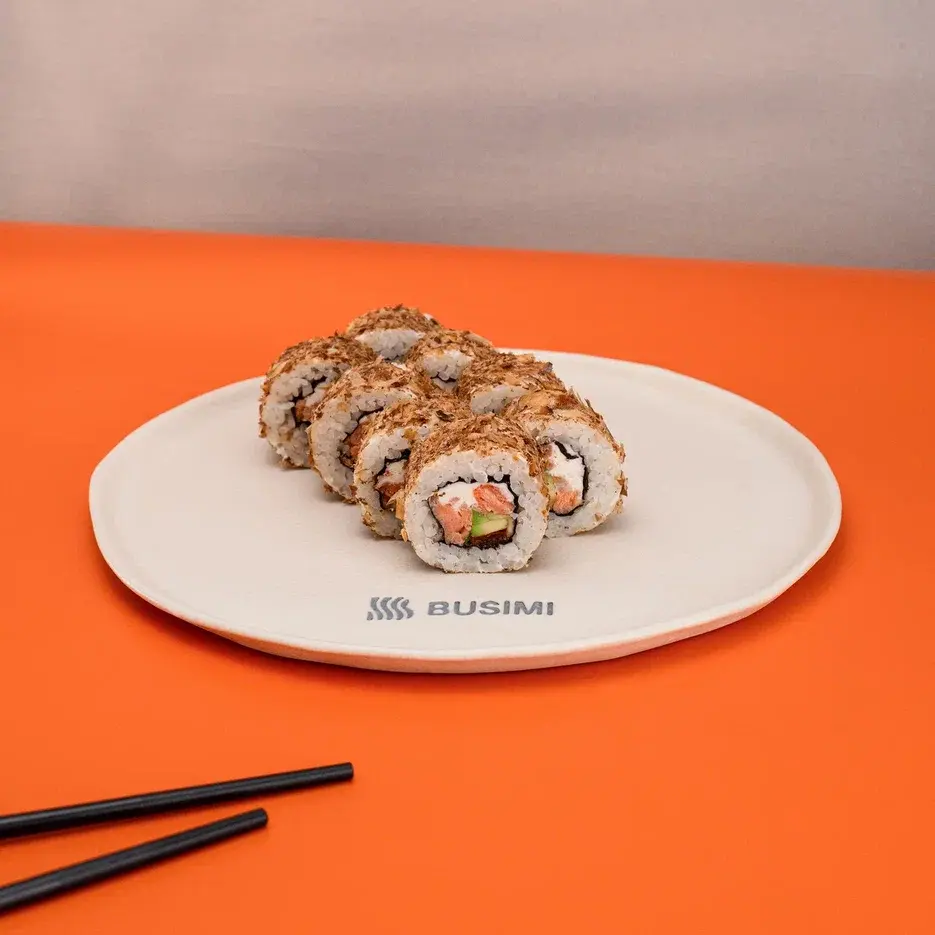 Бонито с жареным лососем