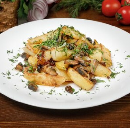 Картофель с грибами