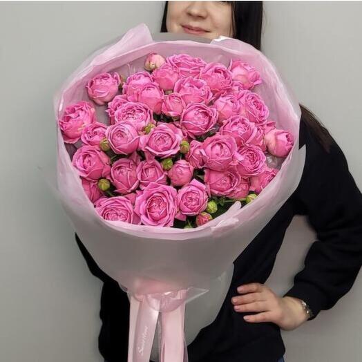 Пионы Пионовидные розы букет