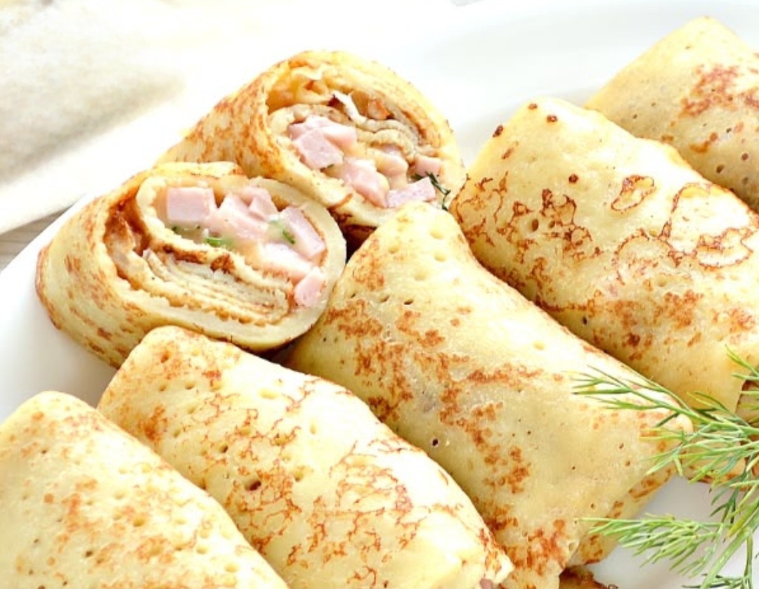 Блины ветчина/сыр (фаршированные)