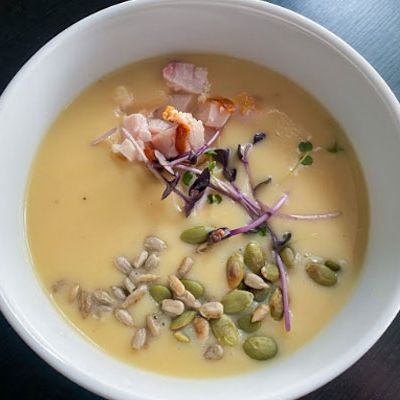Гороховый суп с копченой курицей