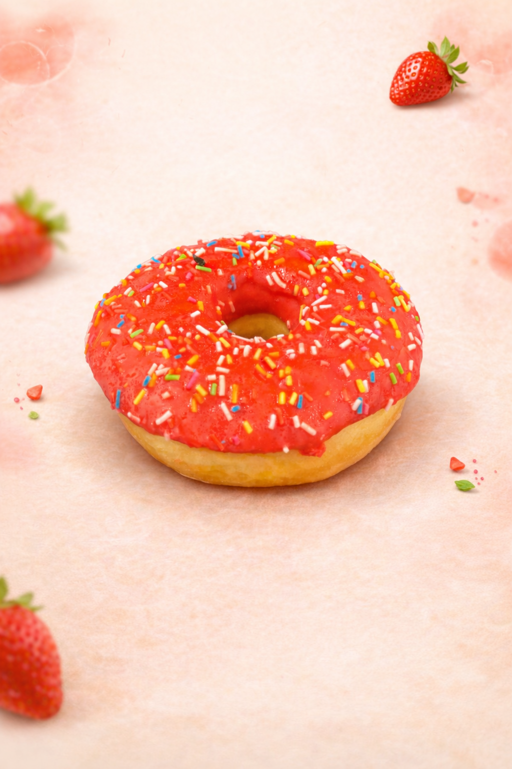 Донат клубничный