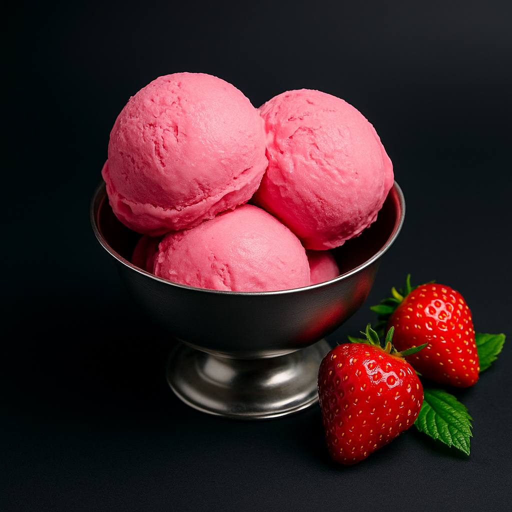Мороженое Клубника 3 шарика