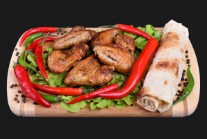 Острый Шашлык из куриных крылышек 200гр.