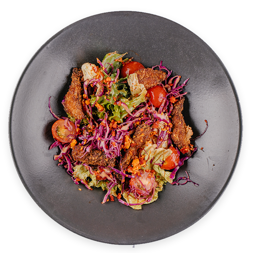 Салат с хрустящим цыпленком