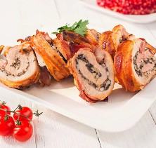 Фаршир. шампиньонами свиная корейка