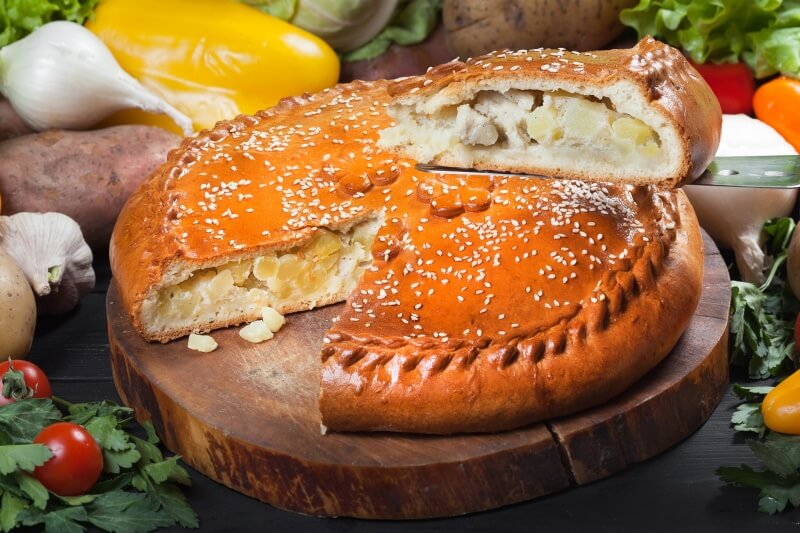 Пирог с курицей и картошкой 1кг