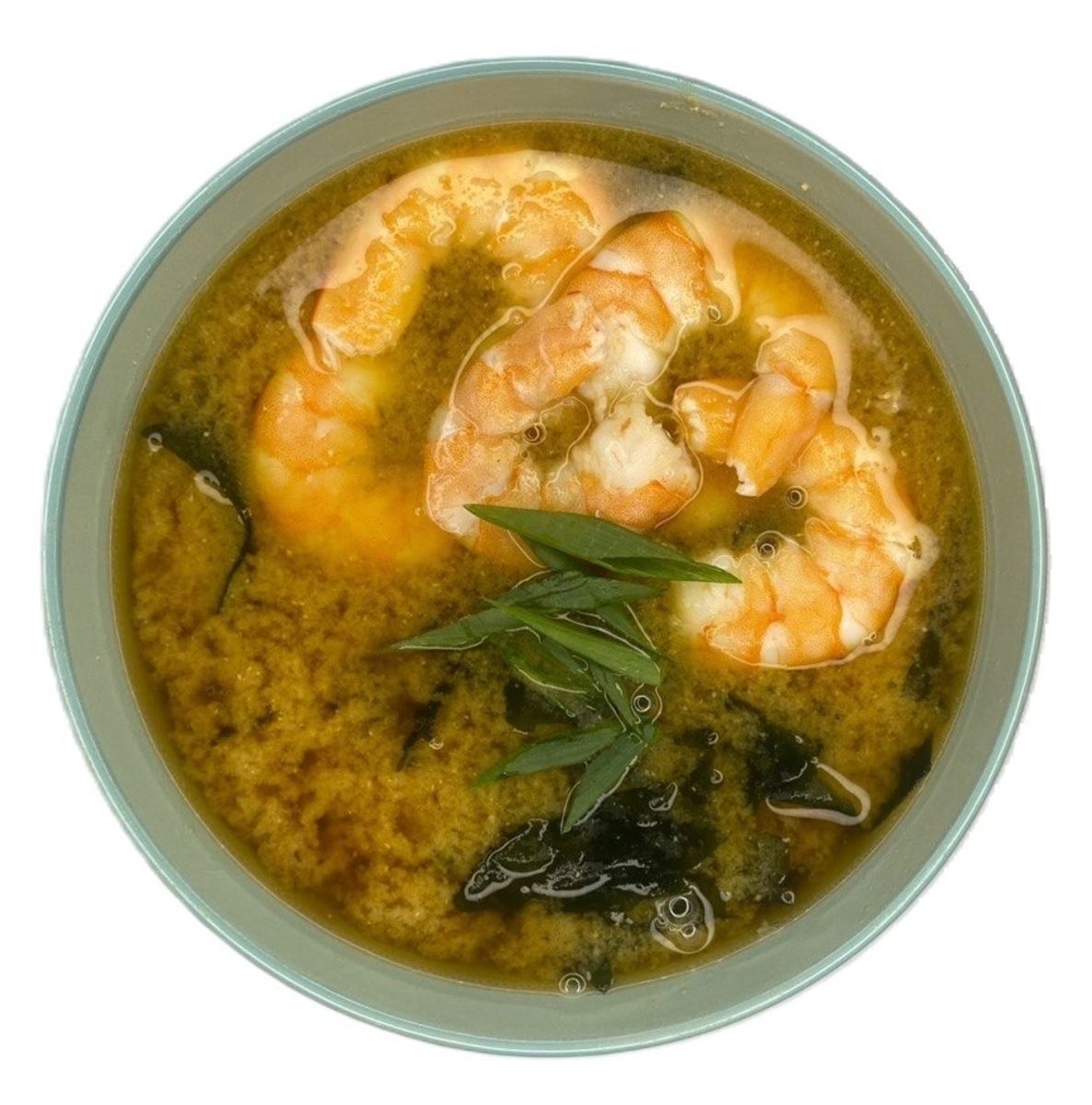 Мисо-суп с креветкой и фетой