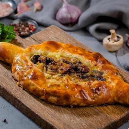 Хачапури с грибами, картоф. и сыром