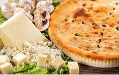 Пирог с сыром и грибами