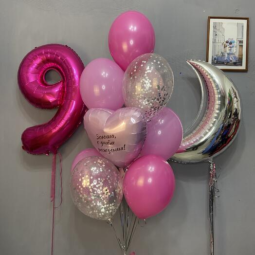 Набор в шаров на 9 лет