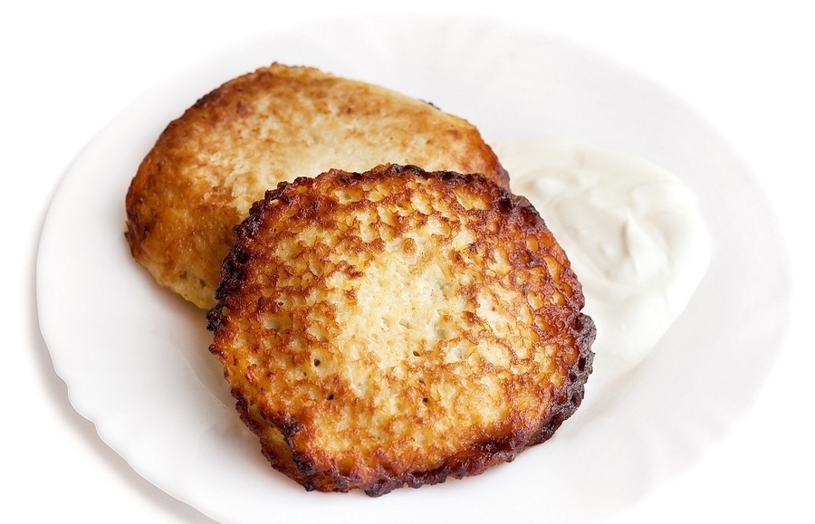Драник сибирский с мясом и сметаной