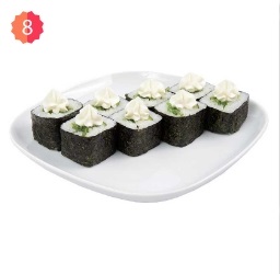 Мини ролл с чуккой и сливочным сыром