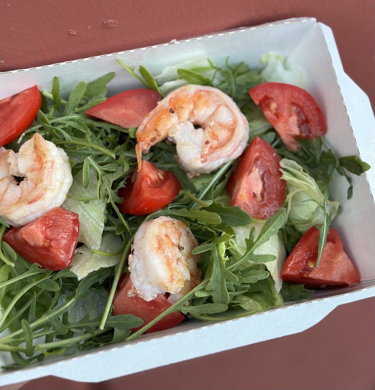 С креветкой и рукколой