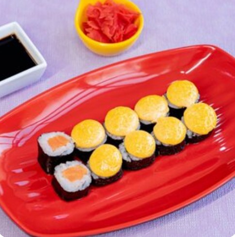 Запечённый маки с лососем