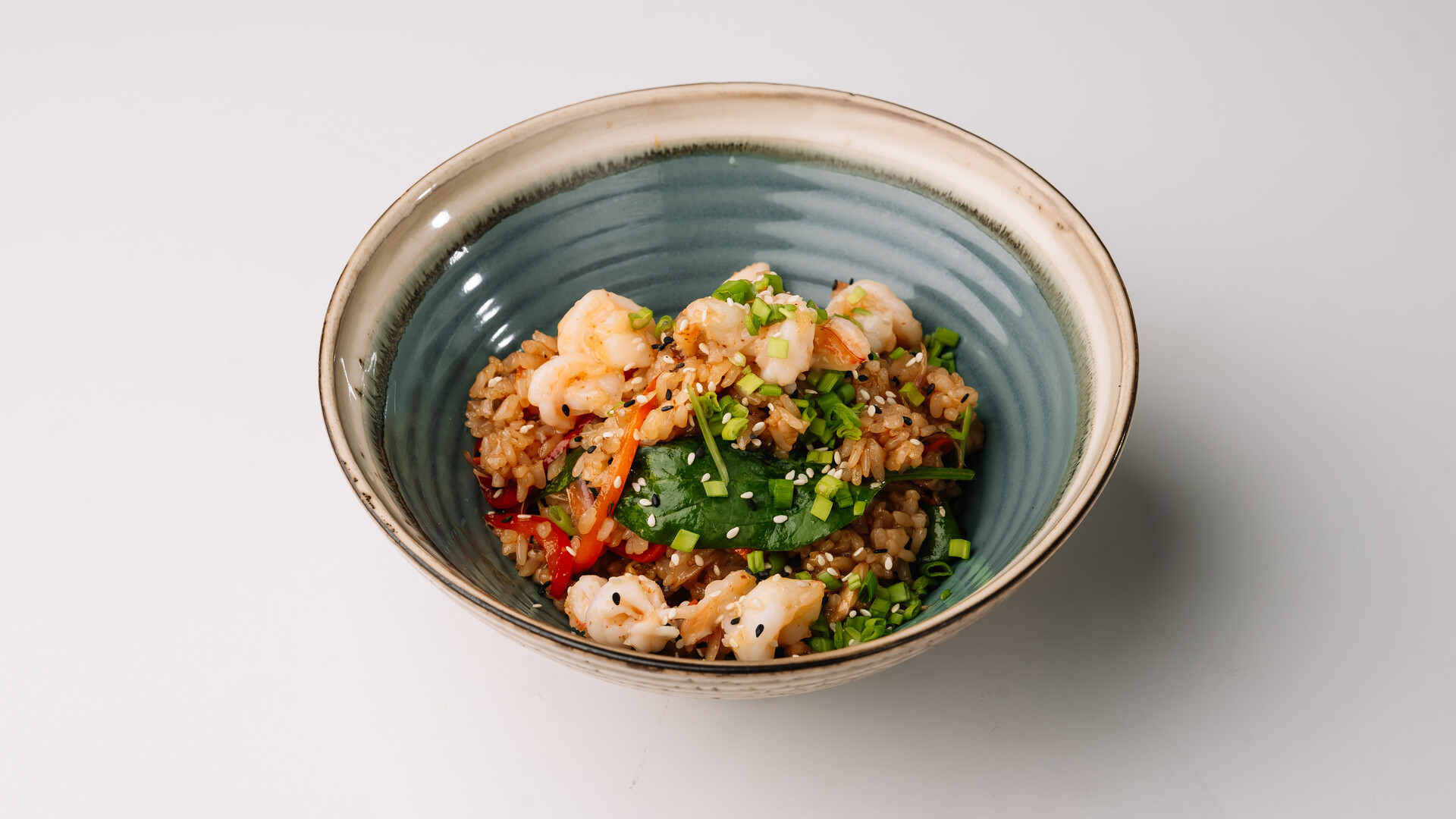 Вок рис с креветкой