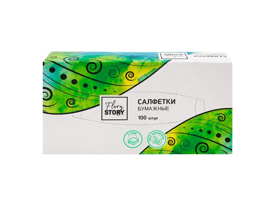Салфетки бумажные Flory Story 100 шт