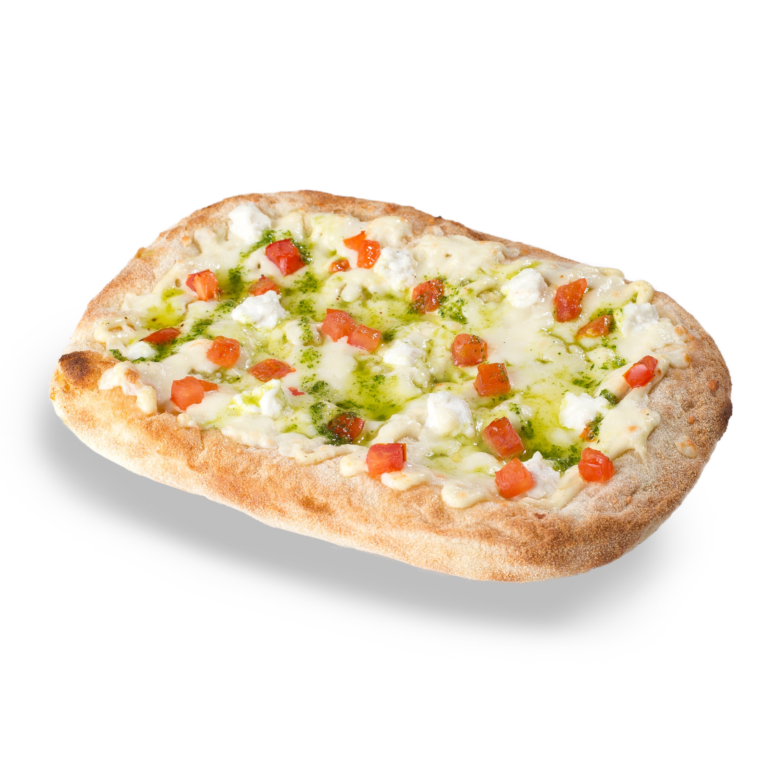 Римская пицца с томатами и брынзой