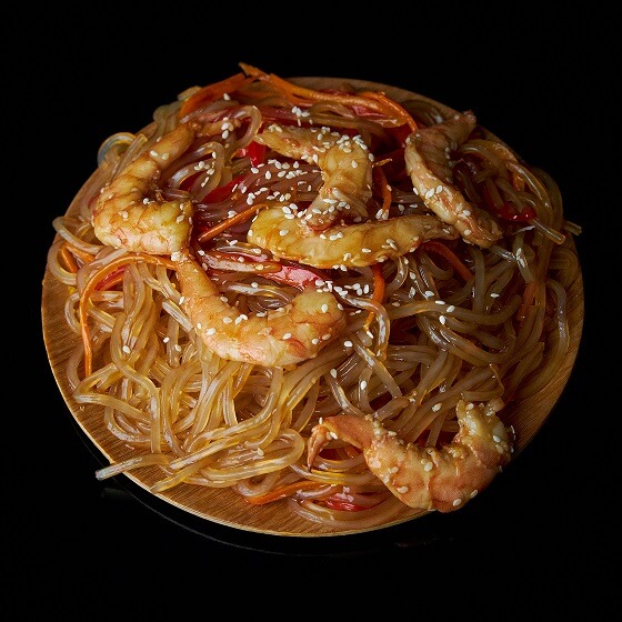 Харусаме с креветками