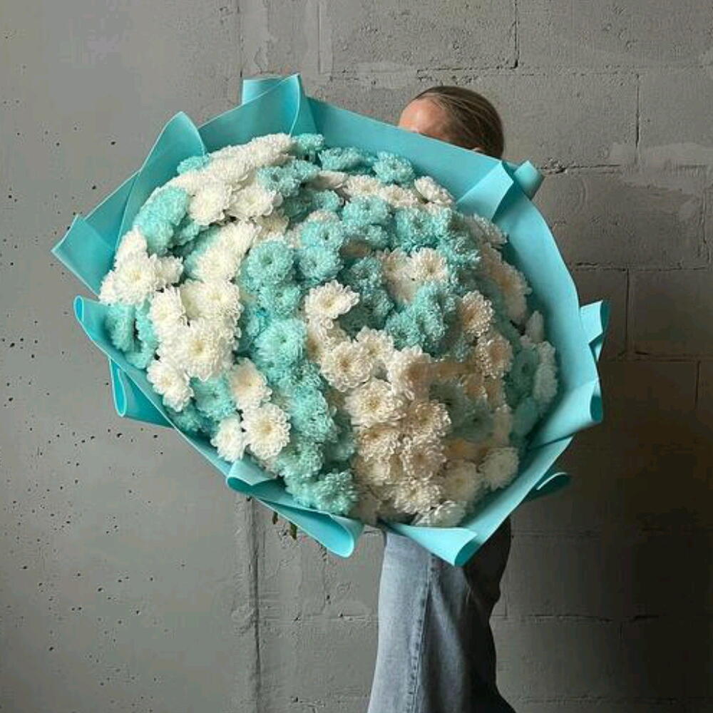 WOW-букет из Хризантем " Акварель" XXL размер