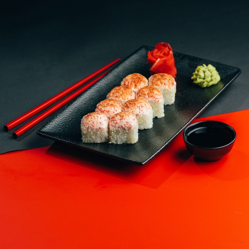 Запеченный с креветкой