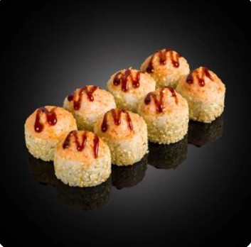 Вкусный запеченный ролл