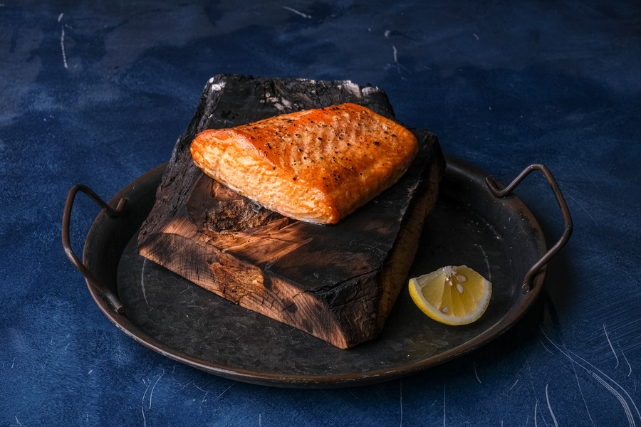 Гриль Лосось в огне