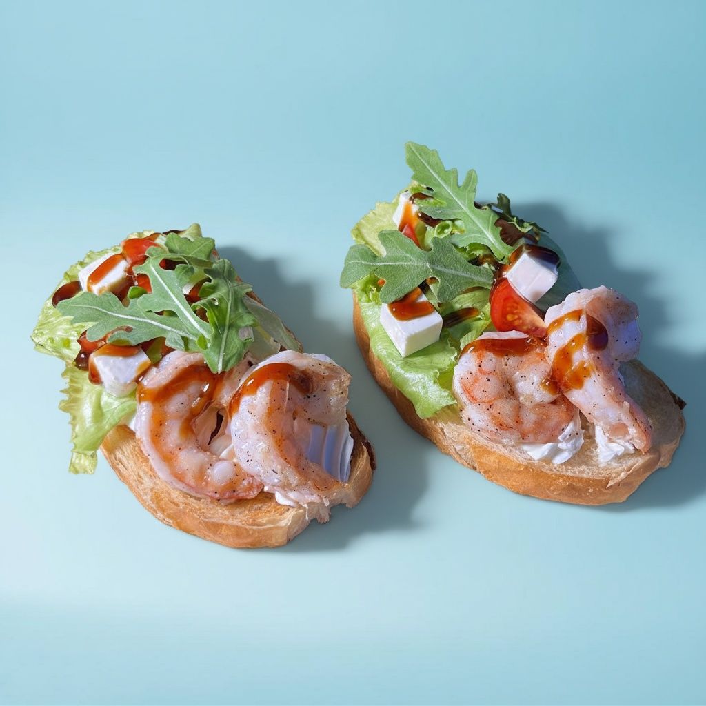 Брускетта с Креветкой