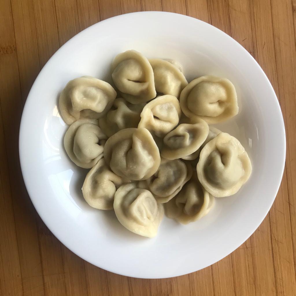 Пельмешки отварные с говяжьим фаршем
