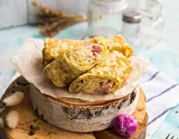 Блины с ветчиной и сыром