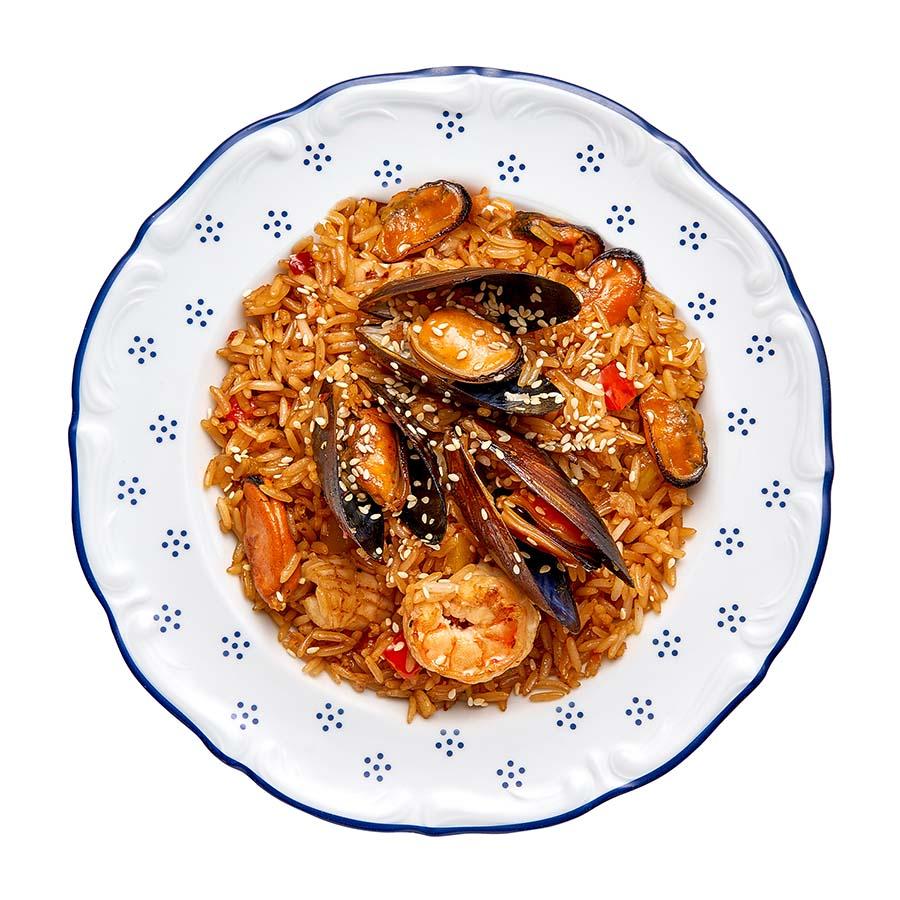 Рис с морепродуктами
