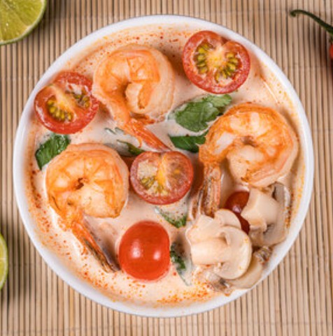 Суп Том-ям с морепродуктами и рисом