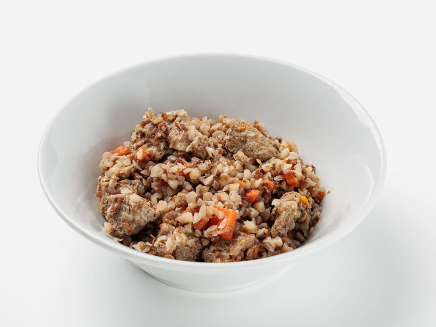 Греча с мясом и овощами
