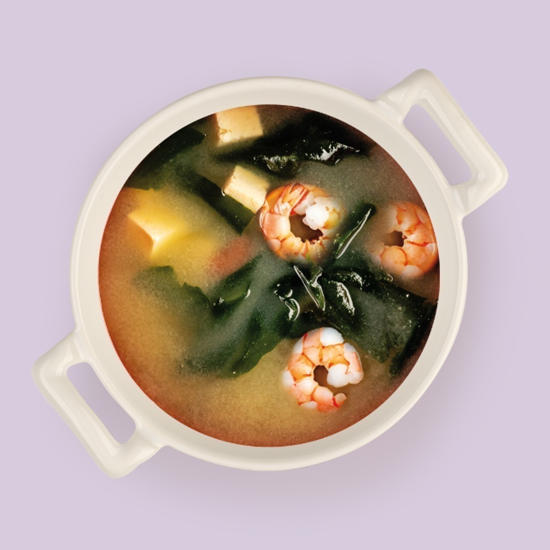 Суп мисо с креветками