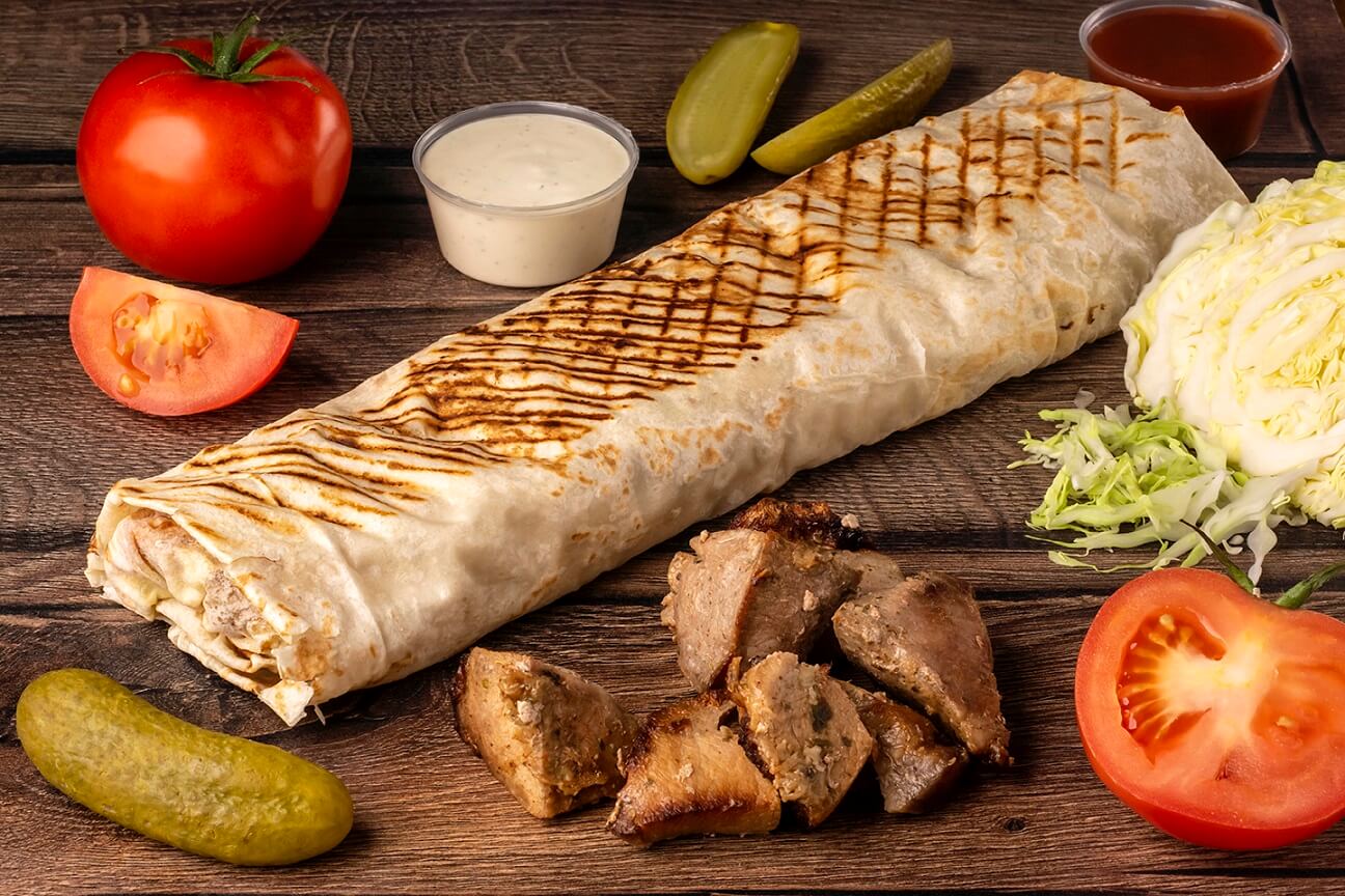 ШАВЕРМА ТРОЙНАЯ СУПЕР МЯСНАЯ СВИНИНА
