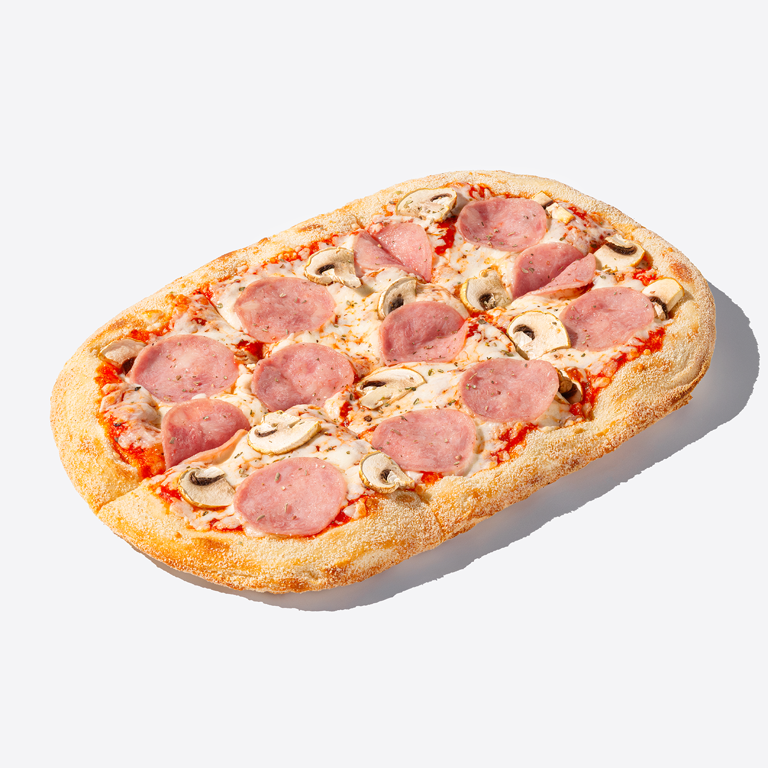 С ветчиной и грибами