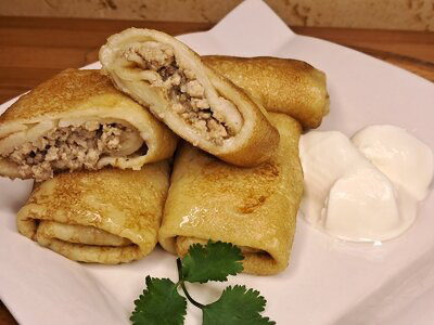 Блинчики с мясом S