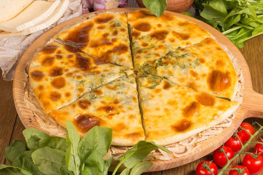Хачапури со шпинат. и сыром мал.