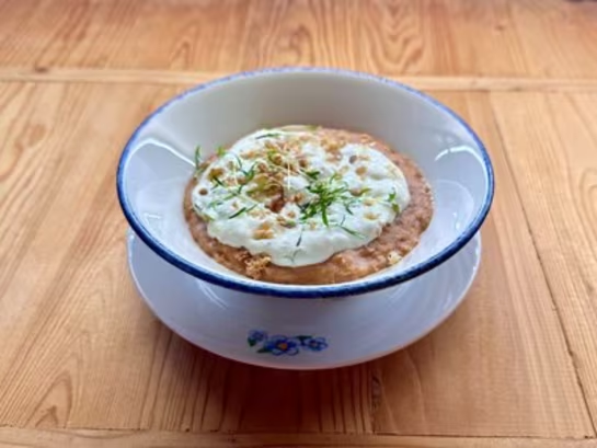 Овсяная каша с тунцом